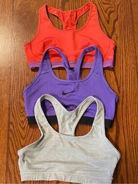 Assorted • Nike/Puma • Women's S • Sports Bra Lot • Red, Purple, Gray